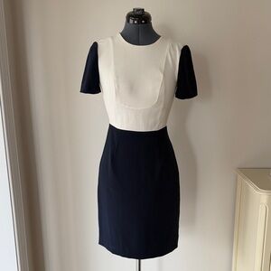 J. Crew Elegant Black and White Mini Dress